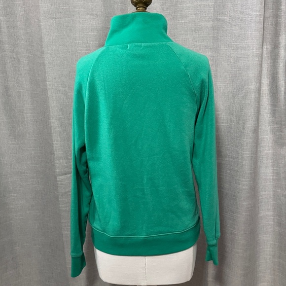 J Crew Factory Sweatshirt-S-Button Neck Side Detail-Kelly Green-60% Cotton-EUC - Picture 10 of 16